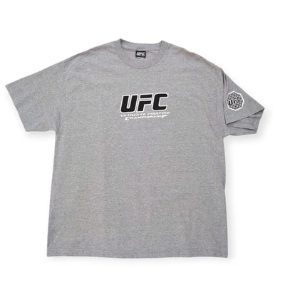 Vintage UFC T-Shirt Mens 2XL Gray Y2K Graphic Tee Short Sleeve Fighting MMA - Image 1 of 4