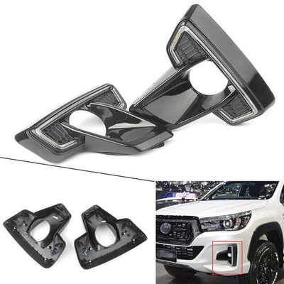 LED Daytime Running Light Fog Driving Fit Toyota Hilux Revo Rocco 2018 - Image 1 of 4