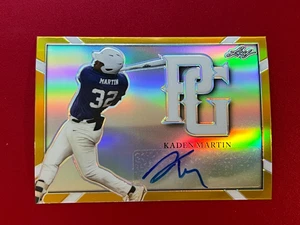 2021 Leaf Perfect Game Pre-Production Proof Auto - Kaden Martin Rainbow Gold 1/1 - Bild 1 von 8
