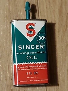 Vintage SINGER 4 OZ Tin Oil Can Sewing Machine Oil USA .30¢  - Picture 1 of 5