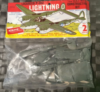 Airfix  Lockheed P-38J Lightning Series 2 Airfix  No. 1415  1:72 1958 1st Rel - Immagine 1 di 4