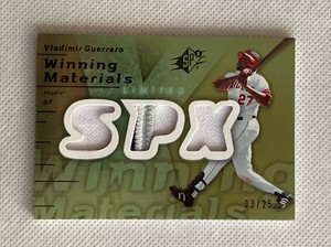 2007 SPX LIMITED VLADIMIR GUERRERO Relic Jersey PATCH 3/25 WINNING MATERIALS