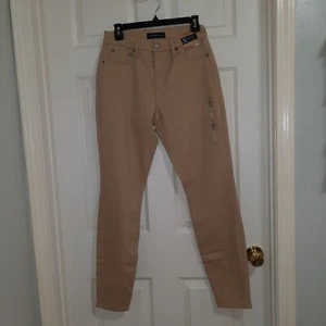 NWT Women’s Aero High Rise Curvy Jeggings Sz 8L Khaki School Uniform Pants #900 - Picture 1 of 7