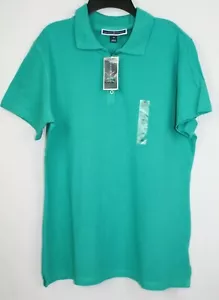Karen Scott Women's Button Up Collared Polo Shirt Top Size M Color Green - Picture 1 of 3