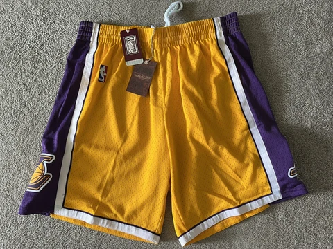 Mitchell & Ness NBA Los Angeles Lakers 2009 Gold Yellow Shorts Men's Size XL New Cover