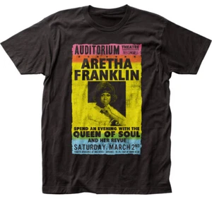 Maglietta uomo Aretha Franklin Tribute Poster Queen Of Soul aderente AF05 - Foto 1 di 3