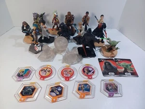 24 Lot Disney Infinity Star Wars Figures, Crystals & Accessories Lot - Picture 1 of 13