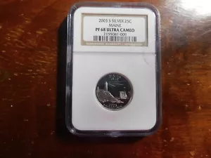 2003 s maine 25C Washington silver state Quarter Proof ngc pr68 ultra cameo - Picture 1 of 1