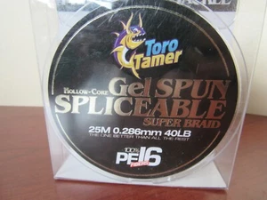 Línea de pesca súper trenza empalmada gel de núcleo hueco Toro Tamer 40 lb (G27) - Imagen 1 de 2
