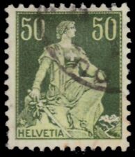 SWITZERLAND 139 (Mi107x) - Seated Helvetia "1908 Printing" (pf98399)