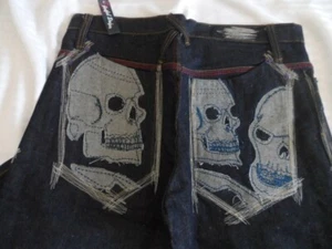ARTUR DODGER SKULL  men's jeans  dark blue size W 40 X L 34 w 4 pockets - Picture 1 of 9