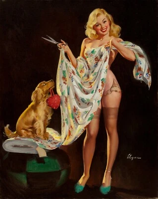 NEW Gil Elvgren Vintage Model Pin Up Girl Poster Art Print Canvas FREE SHIPPING - Image 1 of 4