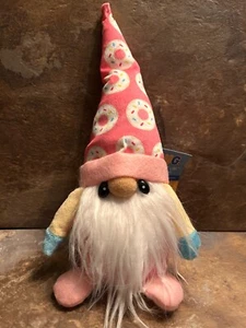 GNOME DONUT "DONUTELLA" Doughnut Pink Plush Hug Giftcraft NWT - Picture 1 of 5