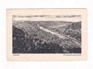 VTG. HEIDELBERG, GERMANY & NECKAR RIVER POST CARD VON DER BISMARCKHOHE GESEHEN - Picture 1 of 2