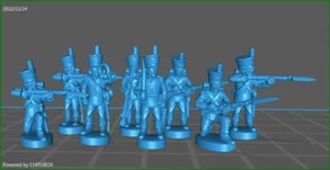 Escaramuza de cazadores belgas - 8 minis - escala épica de 15 mm - Imagen 1 de 1
