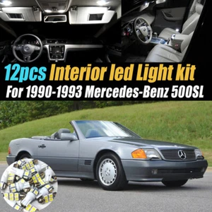 Kit de 12 bombillas LED blancas interiores de automóvil para Mercedes-Benz 500SL 1990-1993 - Imagen 1 de 9