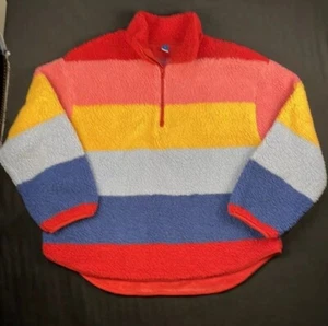 Old Navy Women’s Size Large Polyester 1/4 Zip Collared Pullover Sherpa Size Lar - Picture 1 of 7