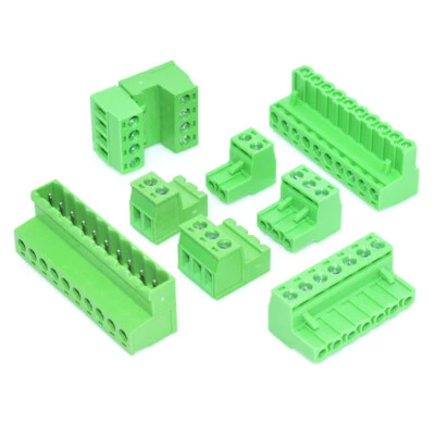 5.08mm 2P-10P Pitch Pluggable Screw Terminal Blocks Coupling Connectors 10 Pairs - Image 1 of 4