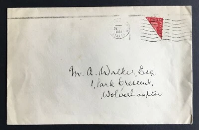 Rare 1938 Bisected George VI 1d Scarlet SG463 On Envelope - Image 1 of 2