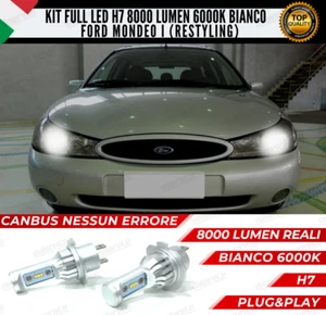 KIT FULL LED FORD MONDEO I RESTYLING H7 ANABBAGLIANTI 6000K 8000 LUMEN CANBUS - Imagen 1 de 11