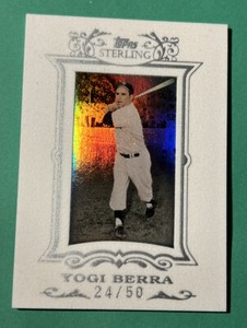 2007 Topps Sterling White Suede /50 Yogi Berra #124 HOF NEW YORK YANKEES