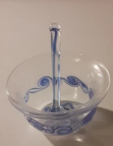 Offenes Salzglas - mundgeblasenes Borosilikat Set - Schale und Löffel Kunst / Apotheker - Bild 1 von 6