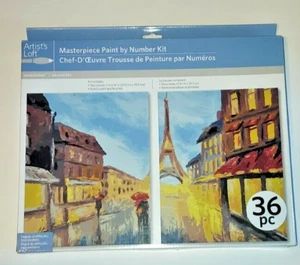 NUEVO Artista Loft Obra Maestra Pintura por Número Torre Eiffel Ciudad Cantidad 2 Intermedio - Imagen 1 de 9