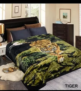 1PLY Thick Heavy Bed Blanket Winter Fleece Blankets Queen TIGER 🔥FREE SHIPPING - Picture 1 of 1