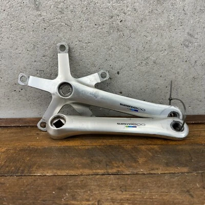 Vintage Shimano 600 FC-6400 Crank Set Tri Color 170 mm 130 BCD 80s Race - Image 1 of 4