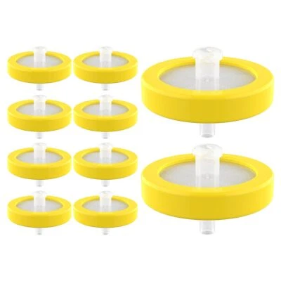 1000x Nylon Syringe Filter 0.45μm Pore Size 30mm Diameter Yellow Wheel HPLC Disc - Image 1 of 4