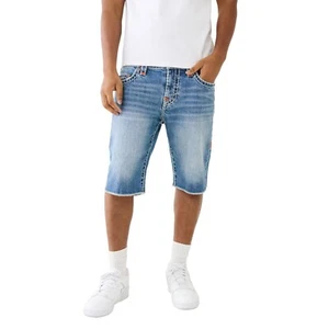 True Religion Herren Ricky Super Thread keine Klappe Jeansshorts Größe 30 Neu mit Etikett - Bild 1 von 6