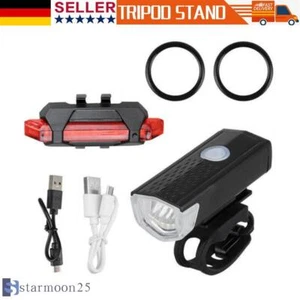 Fahrradlicht-Set LED vorne und hinten, USB aufladbar - Bild 1 von 9