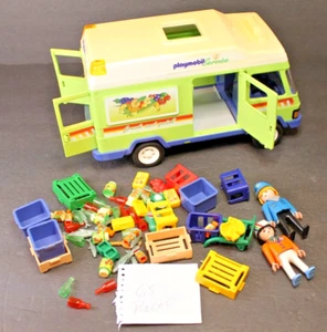 1994 Playmobil 3204 Grocery Delivery Van W/ 2- Man Figures & 64 Accessories - Picture 1 of 8