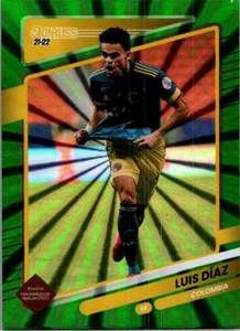2022 Donruss Road to the World Cup Green Laser Foil #36 Luis Diaz Columbia - Picture 1 of 2