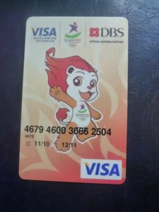Singapore YOG Youth Olympic Games 2010 Cards Lyo 1 bank card VISA CUTE - Picture 1 of 2