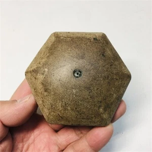 Amortiguador de tazón de opio de cerámica china antiguo raro del siglo XIX firmado con cuello - Imagen 1 de 10