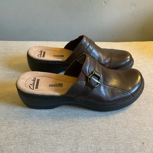 Clarks Collection braune Leder Clogs Slipper bequeme Pantoletten Schuhe gepolstert 6,5 - Bild 1 von 13