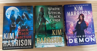 Kim Harrison  Rachel Morgan Series Lot of 3 Hard Cover DJ LikeNnew Near Like New - Image 1 of 4