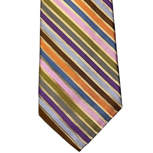 NWT Robert Talbott Tie 100% Silk Colorful Stripe Studio Hand Sewn Wide USA Made - Picture 1 of 6