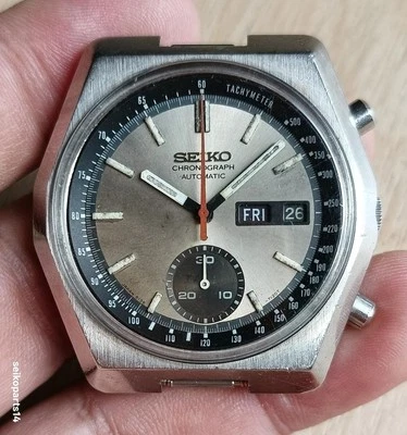 CRONÓGRAFO AUTOMÁTICO TODO ORIGINAL SEIKO HEXAGONAL GRIS 6139-7080 AÑO 1977 JUNIO Foto 1 de 4