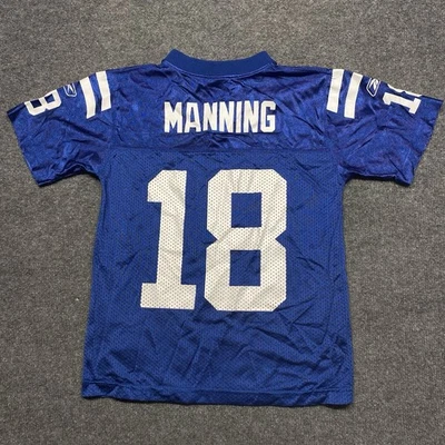 Camiseta deportiva juvenil Reebok NFL Indianapolis Colts Peyton Manning #18 talla pequeña (8) Foto 1 de 4