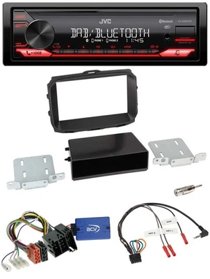 JVC Bluetooth USB DAB Lenkrad Autoradio für Alfa Romeo Giulietta 2013-2021 ISO - Bild 1 von 4