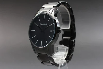 New Battery [Exc+5] Calvin Klein City K2G2G4 Black Quartz 43mm Men's Watch JAPAN - Image 1 of 4