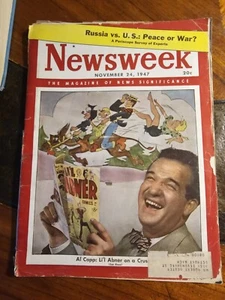 Vtg Newsweek November 24 1947 Al Capp Li'l Abner Russia vs. U. S. : Peace Or War - Foto 1 di 7