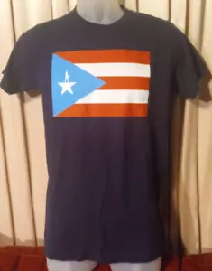 Hamilton Puerto Rico Shirt Broadway Musical Play Small Blue Flag Design Spanish - Picture 1 of 4