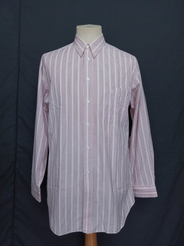 Camicia abito da uomo CELINE Paris su misura rosa a righe cotone 15