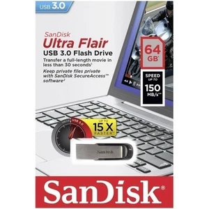 SanDisk 64GB Cruzer Ultra Flair USB 3.0 150MB/s Flash Mini Pen Drive Fast SDCZ73 - Picture 1 of 4