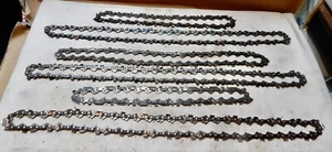 6x Used Mix Lot Chainsaw Chains Many Lengths You Sharpen & Resale Or Use 5P - Picture 1 of 4
