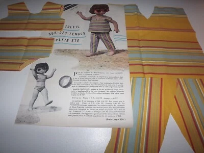 KIT découpé VETEMENT,poupee  ancienne.Francoise MODES ET TRAVAUX Juin 1962(LIRE) - Photo 1/2