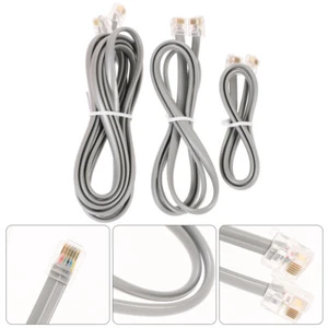 3 Pcs Telefonkabelkristallkopf Telefonverlängerungskabel Für Festnetz - Zdjęcie 1 z 12